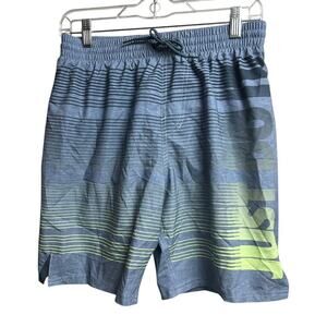 Nike Men's JUST DO IT Vital Gray Stripe Swim Shorts Small